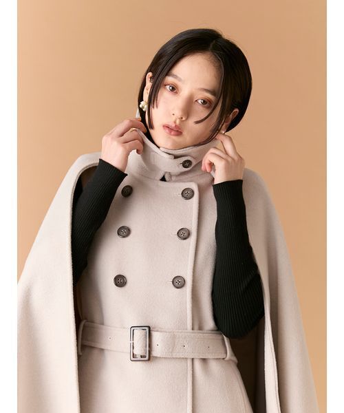 ファー付き3wayケープコート（その他アウター）｜LILY BROWN（リリー