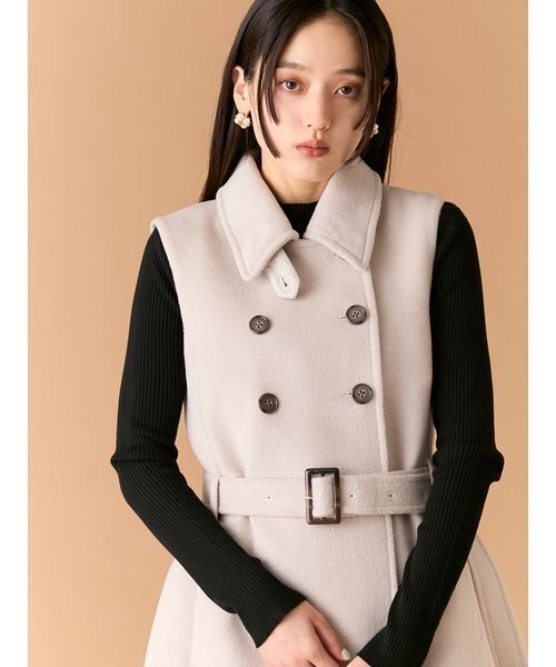 ファー付き3wayケープコート（その他アウター）｜LILY BROWN（リリー