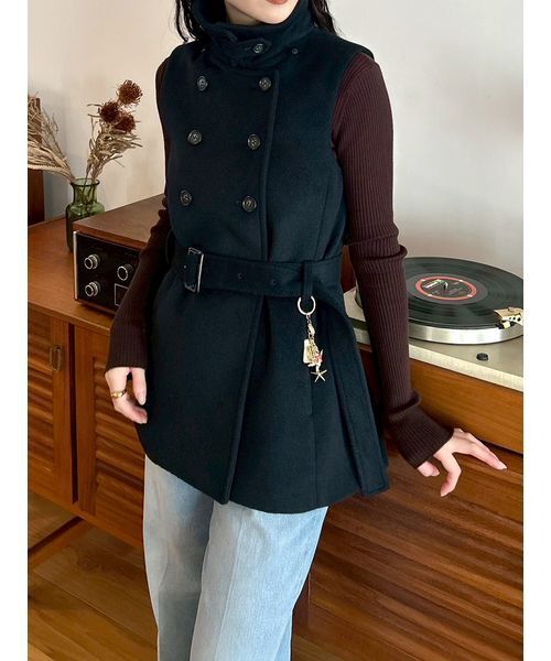 セール】ファー付き3wayケープコート（その他アウター）｜LILY BROWN