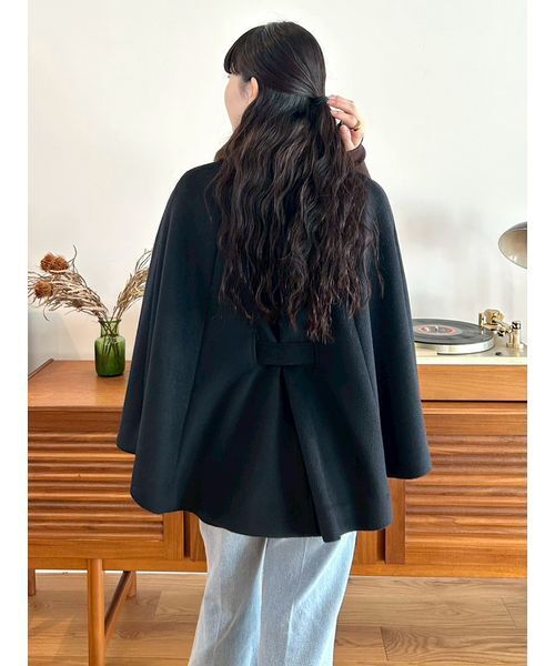 リリーブラウン　異素材　ポンチョ　ケープ　コート ファー付き3wayケープコート（その他アウター）｜LILY BROWN（リリー