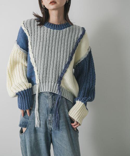 セール】パッチワークセーター（ニット/セーター）｜SENSE OF PLACE by