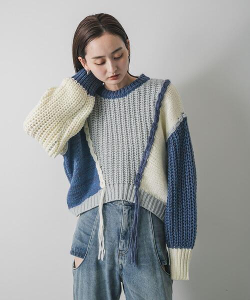 セール】パッチワークセーター（ニット/セーター）｜SENSE OF PLACE by