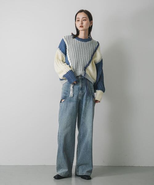 セール】パッチワークセーター（ニット/セーター）｜SENSE OF PLACE by
