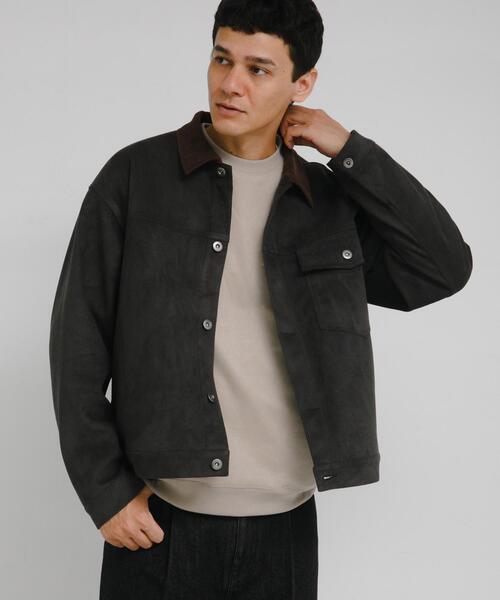 襟切替スウェードタッチシャツジャケット（ブルゾン）｜URBAN RESEARCH