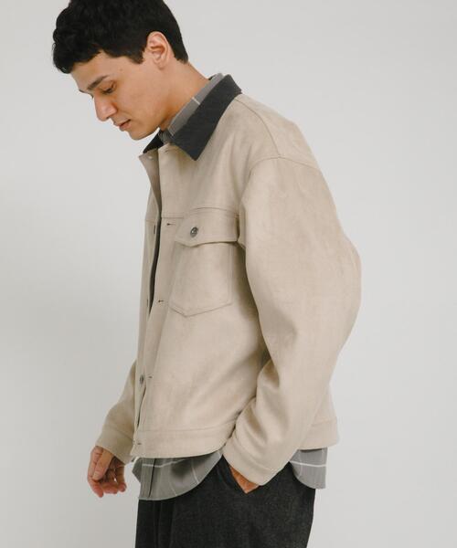襟切替スウェードタッチシャツジャケット（ブルゾン）｜URBAN RESEARCH