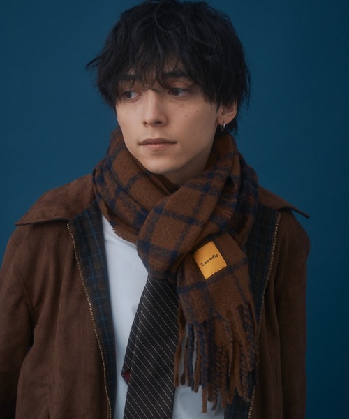 チェックスカーフ Checkered Scarf - チェックスカーフマフラー -（マフラー）｜Zooodle