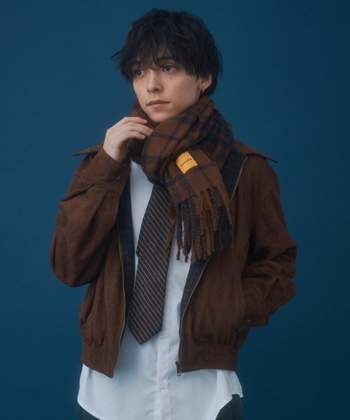 Checkered Scarf - チェックスカーフマフラー -（マフラー）｜Zooodle