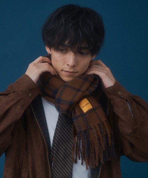Checkered Scarf - チェックスカーフマフラー -（マフラー）｜Zooodle