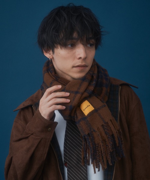 Checkered Scarf - チェックスカーフマフラー -（マフラー）｜Zooodle