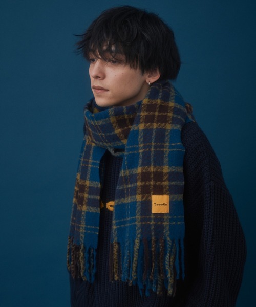 Checkered Scarf - チェックスカーフマフラー -（マフラー）｜Zooodle