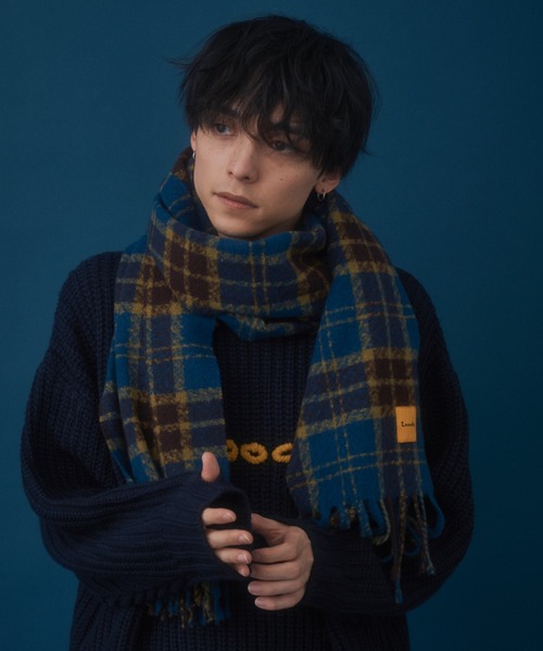 Checkered Scarf - チェックスカーフマフラー -（マフラー）｜Zooodle