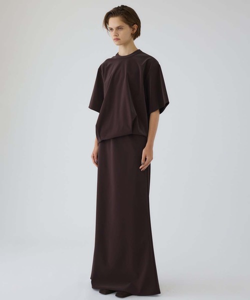 RIM.ARK（リムアーク）の「【RIM.ARK/リムアーク】Shimmer maxi SK/シマーマキシスカート（スカート・レディース・ブラック/ワイン・36/38）」の12枚目の写真