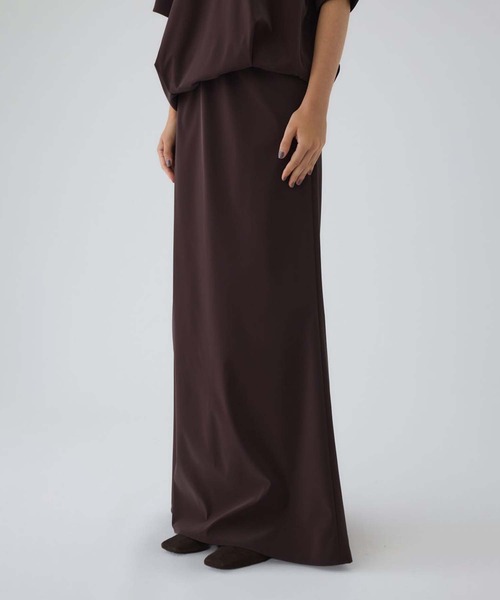 RIM.ARK（リムアーク）の「【RIM.ARK/リムアーク】Shimmer maxi SK/シマーマキシスカート（スカート・レディース・ブラック/ワイン・36/38）」の18枚目の写真