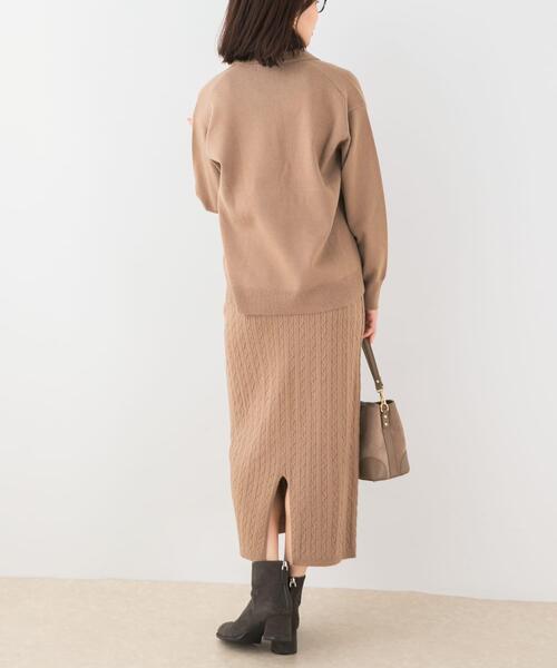 F by ROSSO(エフバイロッソ)の「F by ROSSO ウォッシャブル抗ピルニット+スカート(ニット/セーター・レディース・チャコールグレー/モカ・FREE)」の5枚目の写真