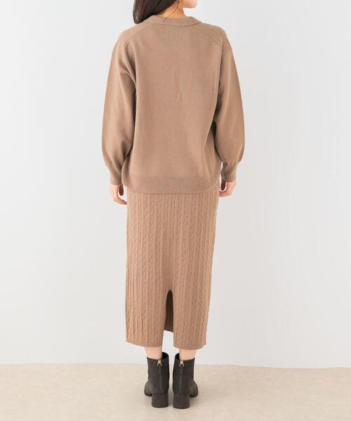 F by ROSSO(エフバイロッソ)の「F by ROSSO ウォッシャブル抗ピルニット+スカート(ニット/セーター・レディース・チャコールグレー/モカ・FREE)」の10枚目の写真