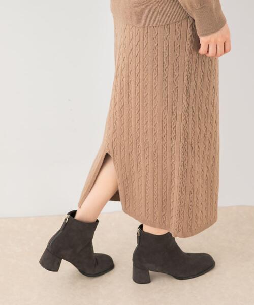 F by ROSSO(エフバイロッソ)の「F by ROSSO ウォッシャブル抗ピルニット+スカート(ニット/セーター・レディース・チャコールグレー/モカ・FREE)」の11枚目の写真