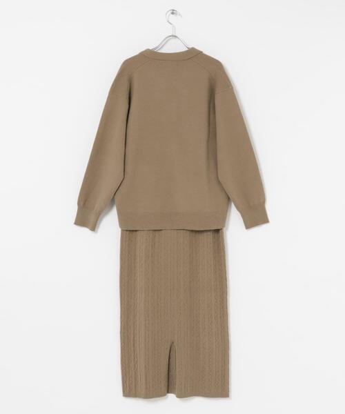 F by ROSSO(エフバイロッソ)の「F by ROSSO ウォッシャブル抗ピルニット+スカート(ニット/セーター・レディース・チャコールグレー/モカ・FREE)」の13枚目の写真