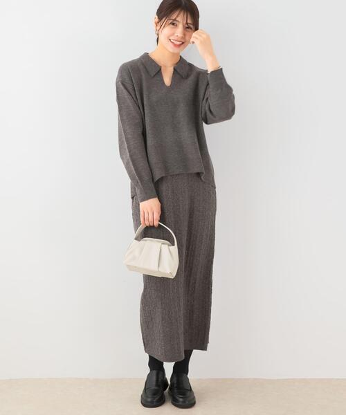 F by ROSSO(エフバイロッソ)の「F by ROSSO ウォッシャブル抗ピルニット+スカート(ニット/セーター・レディース・チャコールグレー/モカ・FREE)」の20枚目の写真
