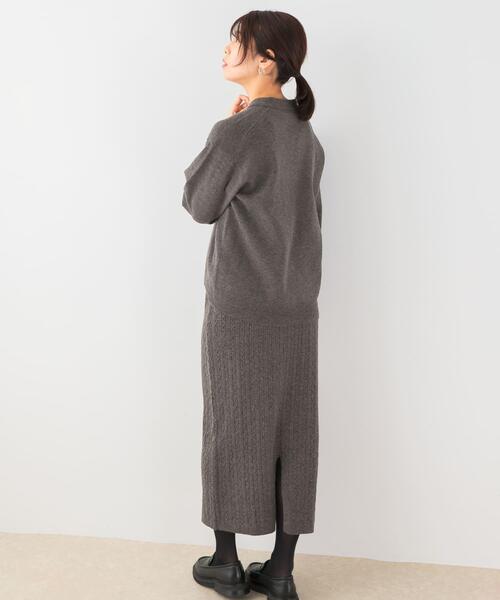 セール】F by ROSSO ウォッシャブル抗ピルニット+スカート（ニット