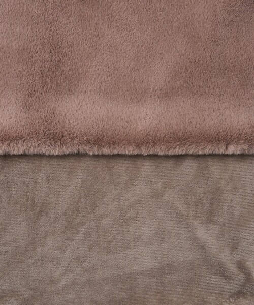 collex（コレックス）の「エコファーブランケット 100×140㎝（ブランケット・レディース・グレー/ベージュ・フリー）」の7枚目の写真