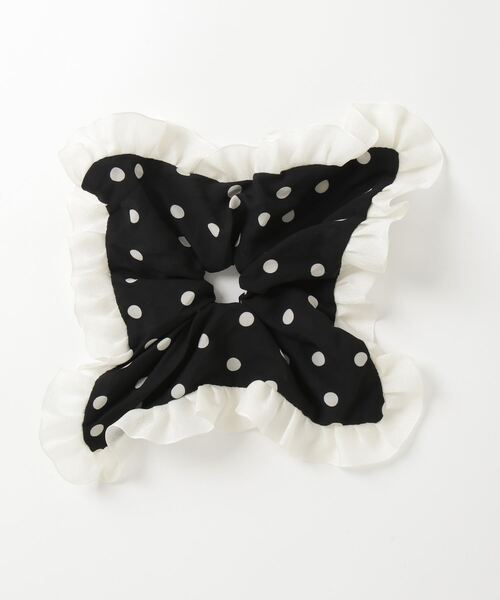 Libra Cue（リブラ キュー）の「ドットスクエアシュシュ（シュシュ・レディース・アイボリー/ブラック・FREE）」の18枚目の写真