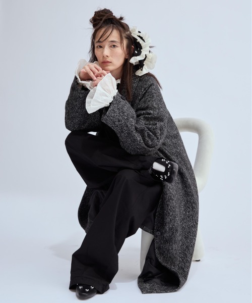 Libra Cue（リブラ キュー）の「ドットスクエアシュシュ（シュシュ・レディース・アイボリー/ブラック・FREE）」の16枚目の写真