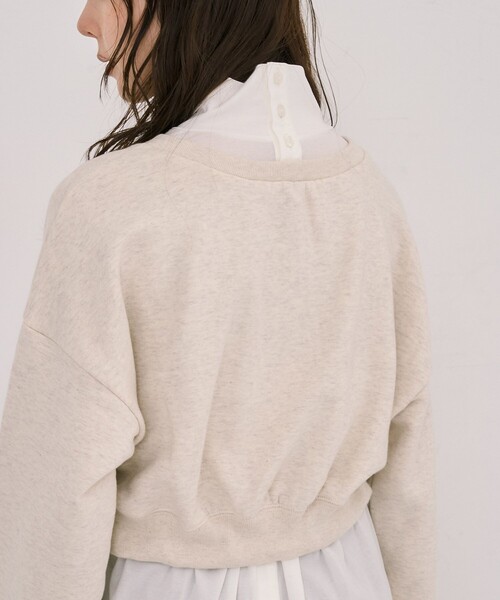 UNITED TOKYO(ユナイテッドトウキョウ)の「レイヤードスウェットプルオーバー(スウェット・レディース・ブラック/アイボリー・FREE)」の8枚目の写真