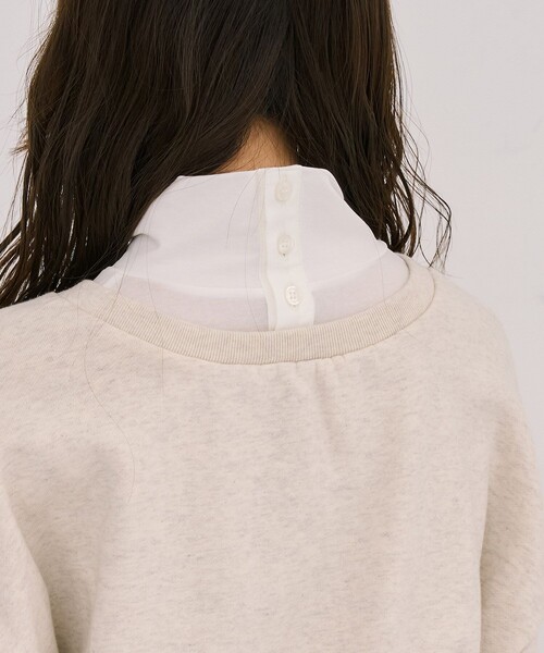 UNITED TOKYO(ユナイテッドトウキョウ)の「レイヤードスウェットプルオーバー(スウェット・レディース・ブラック/アイボリー・FREE)」の9枚目の写真