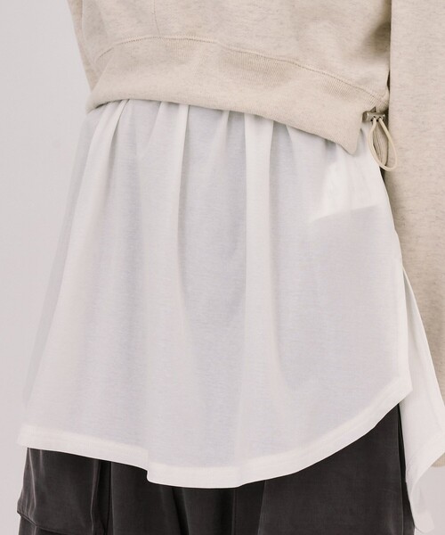 UNITED TOKYO(ユナイテッドトウキョウ)の「レイヤードスウェットプルオーバー(スウェット・レディース・ブラック/アイボリー・FREE)」の13枚目の写真