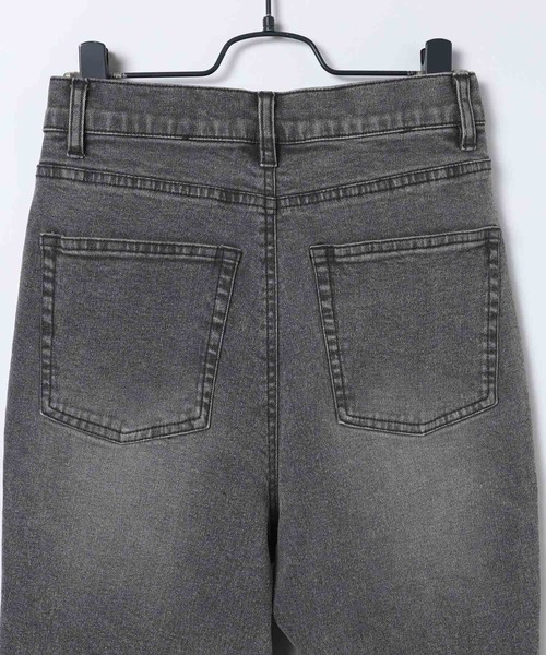 25quee】スタッズベルトツキフレアデニムパンツ/617732（デニムパンツ