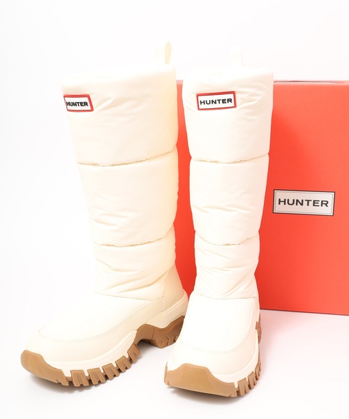 HUNTER(ハンター)の「HUNTER イントレピッド ワンダラー トール スノー ブーツ(ブーツ・レディース・オフホワイト/ブラック・25cm/23cm/24cm)」の1枚目の写真
