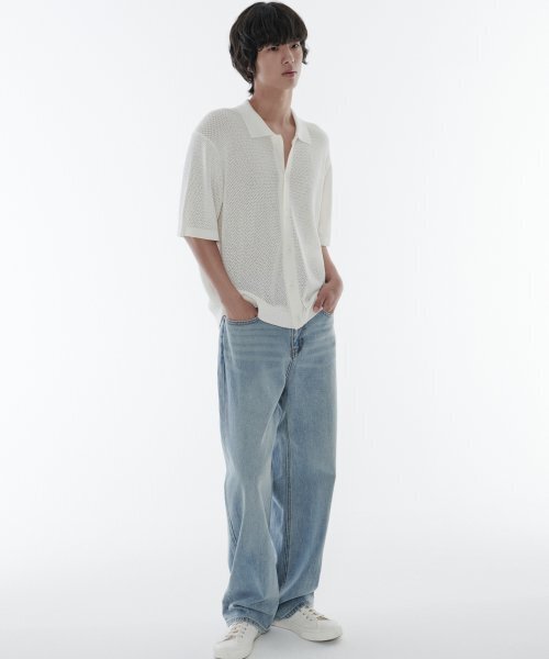 MUSINSA STANDARD（ムシンサスタンダード）の「ルーズストレートデニムパンツ[スカイブルー]（デニムパンツ・メンズ・その他・32/30/31/26/27/28/29）」の2枚目の写真