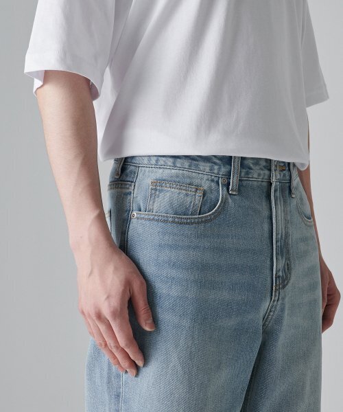 MUSINSA STANDARD（ムシンサスタンダード）の「ルーズストレートデニムパンツ[スカイブルー]（デニムパンツ・メンズ・その他・32/30/31/26/27/28/29）」の7枚目の写真
