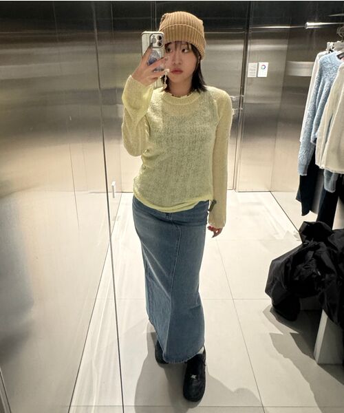 MUSINSA STANDARD WOMAN（ムシンサスタンダードウーマン）の「ウィメンズデニムマキシスカート[ミディアムインディゴ]（スカート・レディース・その他・SMALL/MEDIUM/LARGE/X-SMALL）」の14枚目の写真