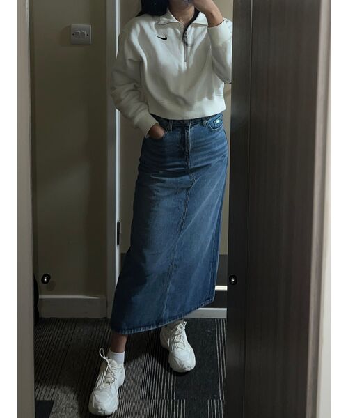 MUSINSA STANDARD WOMAN（ムシンサスタンダードウーマン）の「ウィメンズデニムマキシスカート[ミディアムインディゴ]（スカート・レディース・その他・SMALL/MEDIUM/LARGE/X-SMALL）」の18枚目の写真