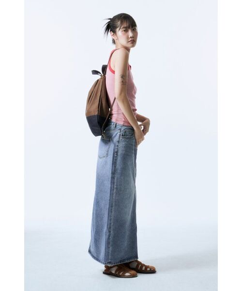 MUSINSA STANDARD WOMAN（ムシンサスタンダードウーマン）の「ウィメンズデニムマキシスカート[ミディアムインディゴ]（スカート・レディース・その他・SMALL/MEDIUM/LARGE/X-SMALL）」の20枚目の写真