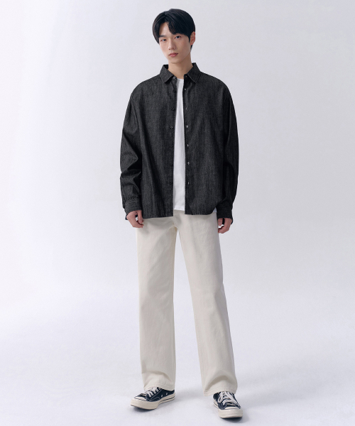 MUSINSA STANDARD(ムシンサスタンダード)の「ストレートデニムパンツ【クリーム】(デニムパンツ・メンズ・その他・29/30/31/33/26/27/28/40/38/42/36/34/32)」の1枚目の写真