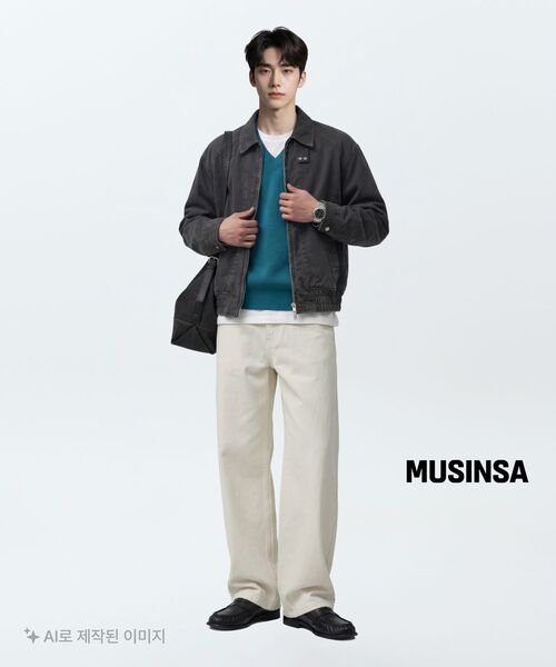 MUSINSA STANDARD(ムシンサスタンダード)の「ストレートデニムパンツ【クリーム】(デニムパンツ・メンズ・その他・29/30/31/33/26/27/28/40/38/42/36/34/32)」の8枚目の写真
