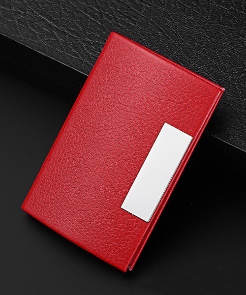 Fun & Daily（ファンアンドデイリー）の「F&D : PUレザー名刺入れ（名刺入れ・メンズ・ブラック/ブラウン/レッド・FREE）」の3枚目の写真