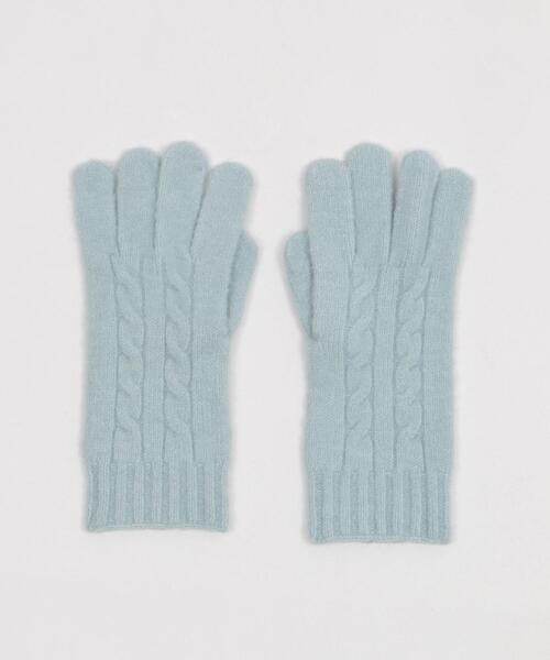WEGO(ウィゴー)の「WEGO/ケーブル編みニットグローブ(手袋・レディース・サックスブルー/ライトピンク/ブラック/オフホワイト/グレー/レッド・FREE)」の20枚目の写真