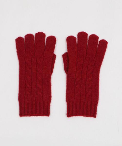WEGO(ウィゴー)の「WEGO/ケーブル編みニットグローブ(手袋・レディース・サックスブルー/ライトピンク/ブラック/オフホワイト/グレー/レッド・FREE)」の21枚目の写真