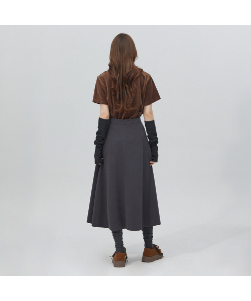 LAP(ラップ)の「フレアロングスカート AR4WSA65(スカート・レディース・チャコール/ブラック・SMALL/MEDIUM)」の8枚目の写真