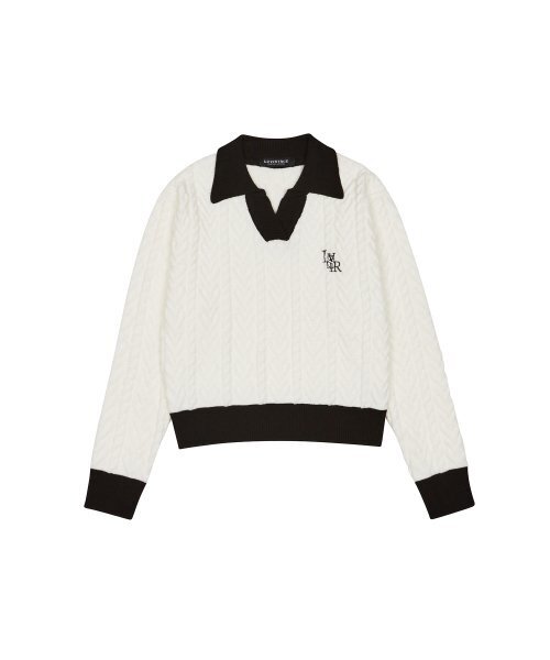 LUVISTRUE(ラヴイズトゥルー)の「CH LOGO COLLAR KNIT(WHITE)(ニット/セーター・レディース・その他・FREE)」の6枚目の写真