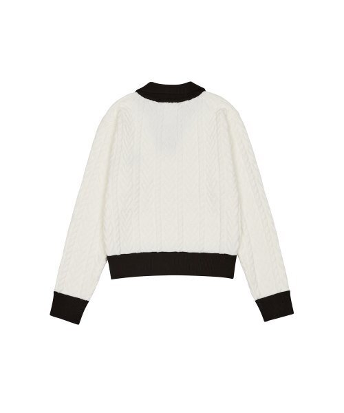 LUVISTRUE(ラヴイズトゥルー)の「CH LOGO COLLAR KNIT(WHITE)(ニット/セーター・レディース・その他・FREE)」の2枚目の写真