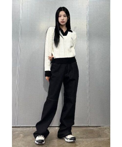 LUVISTRUE(ラヴイズトゥルー)の「CH LOGO COLLAR KNIT(WHITE)(ニット/セーター・レディース・その他・FREE)」の5枚目の写真
