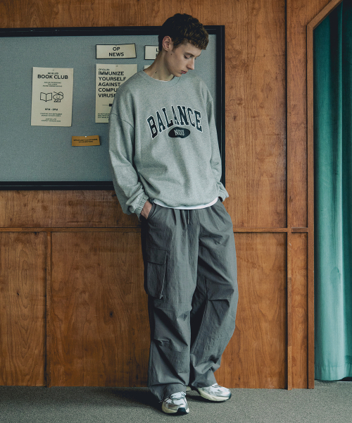 NODU（ノードユー）の「カーゴタックストリングワイドパンツ[チャコール]（その他パンツ・レディース・その他・SMALL/LARGE/MEDIUM）」の2枚目の写真