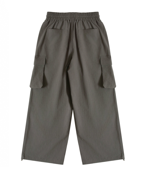 NODU（ノードユー）の「カーゴタックストリングワイドパンツ[チャコール]（その他パンツ・レディース・その他・SMALL/LARGE/MEDIUM）」の7枚目の写真