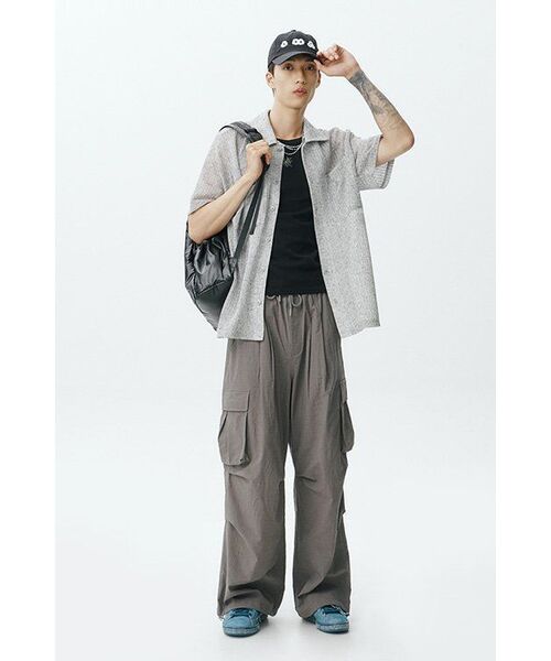 NODU（ノードユー）の「カーゴタックストリングワイドパンツ[チャコール]（その他パンツ・レディース・その他・SMALL/LARGE/MEDIUM）」の17枚目の写真