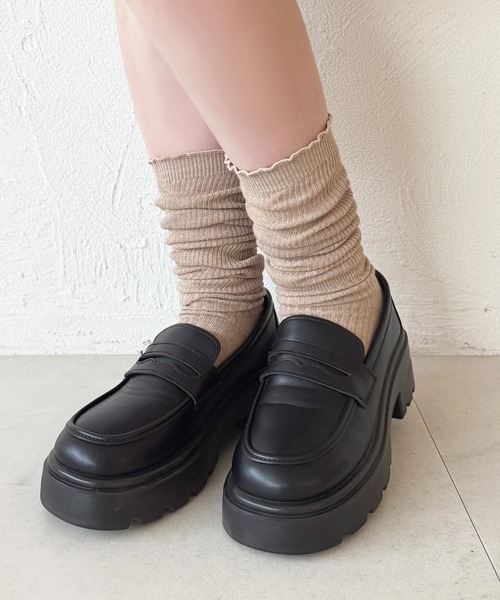 apres jour（アプレジュール）の「【apres jour×ARIAZ】ルーズソックス（ソックス/靴下・レディース・アイボリー/ブラック/ダークブラウン/ベージュ/グレー系その他・FREE）」の5枚目の写真