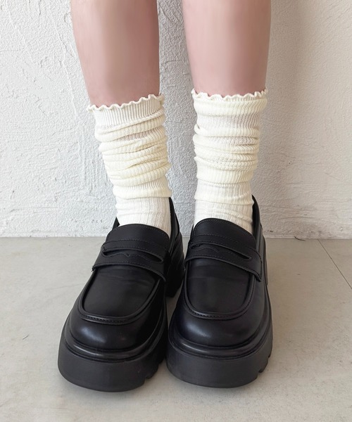 apres jour（アプレジュール）の「【apres jour×ARIAZ】ルーズソックス（ソックス/靴下・レディース・アイボリー/ブラック/ダークブラウン/ベージュ/グレー系その他・FREE）」の2枚目の写真